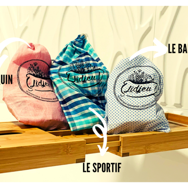 Pochon Le Bambain (1 savon + 1 macérat de calendula + 3 cotons lavables)